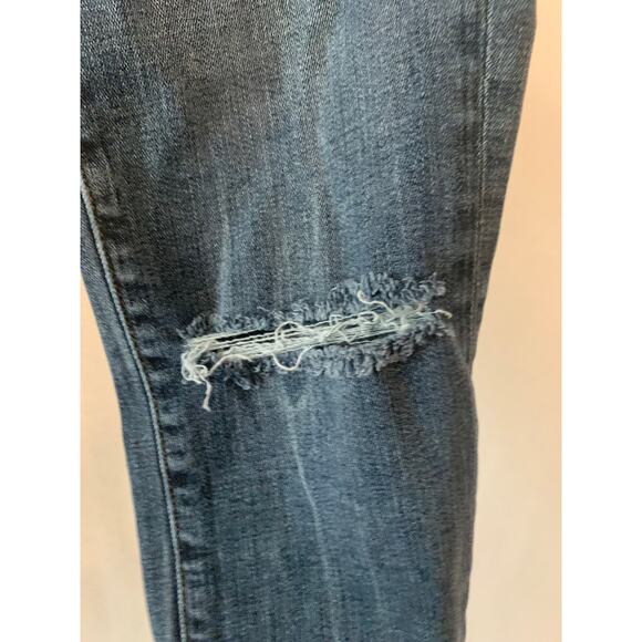 Good American Good Legs Distressed Raw Hem High Rise Skinny Straight Size 2 26 - Picture 4 of 12